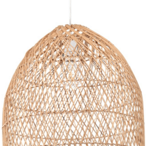Pendel lampe Kave Home Domitila i naturfarvet rattan Ø44ÃH50 cm